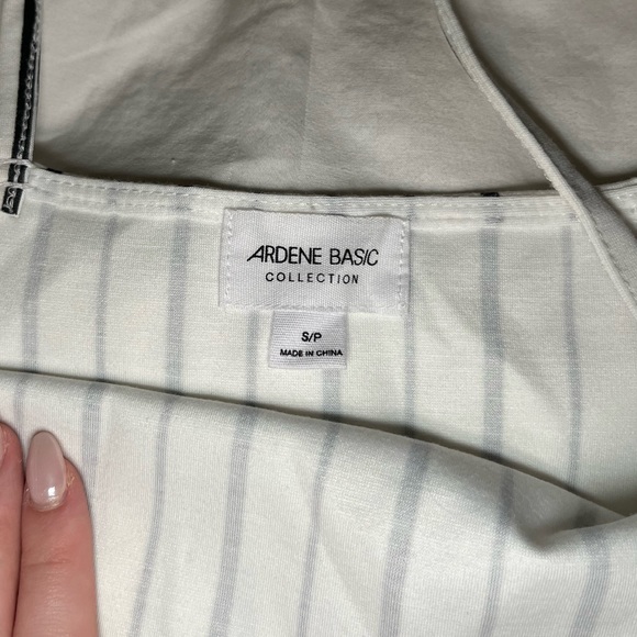 White and navy blue striped dress - Picture 2 of 2